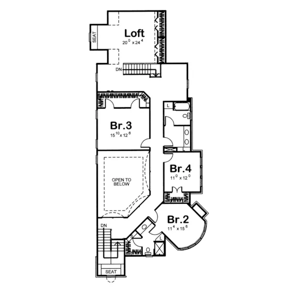 Country French House Plan Second Floor - Devon Shire Luxury Home 123S-0013 - Shop House Plans and More