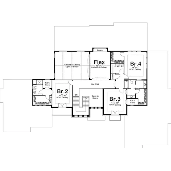 Sunbelt House Plan Second Floor - Legrand Sunbelt Home 123S-0016 - Shop House Plans and More