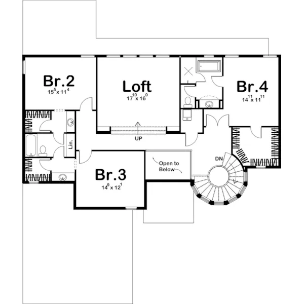 European House Plan Second Floor - Legacy Hills European Home 123S-0017 - Shop House Plans and More