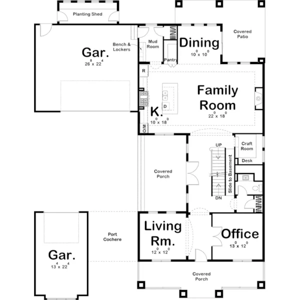 Modern House Plan First Floor - North Park Luxury Home 123S-0018 - Shop House Plans and More