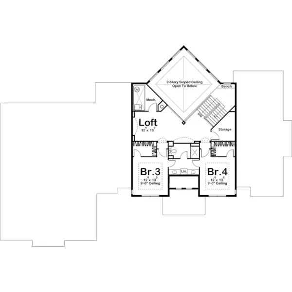 Adobe House Plans & Southwestern Home Design Second Floor - Harrington Hill Luxury Home 123S-0024 - Shop House Plans and More