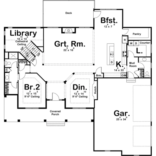 Southern House Plan First Floor - Pinevalley Luxury Home 123S-0027 - Shop House Plans and More