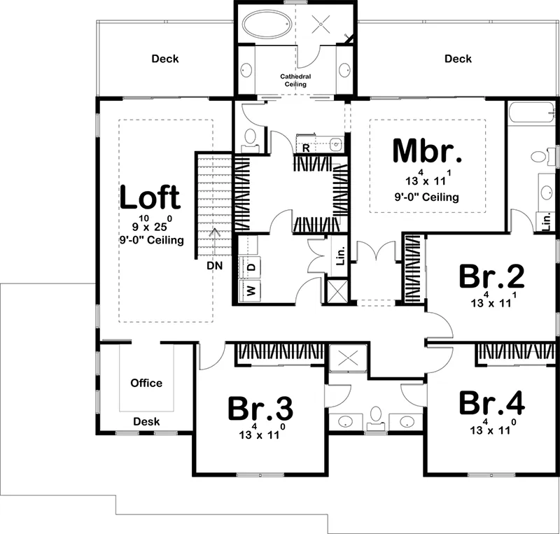 Farmhouse Plan First Floor - Poplar View Luxury Home 123D-0067 | House Plans and More