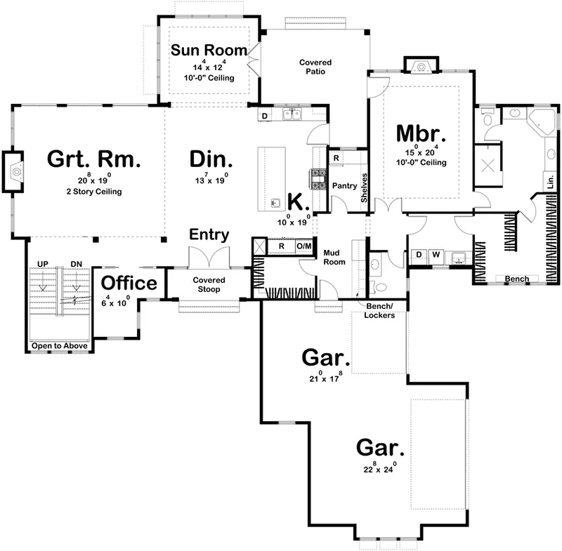 Luxury House Plan First Floor - Brook Hollow Hill Luxury Home 123S-0055 | House Plans and More