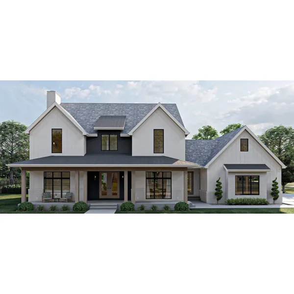 Modern Farmhouse Plan Front of Home - Southbend Modern Farmhouse 123S-0063 | House Plans and More