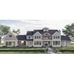 Beach & Coastal House Plan Front of House 123S-0067