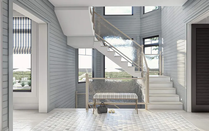 Saltbox House Plan Stairs Photo - Salthouse Luxury Home 123S-0067 | House Plans and More