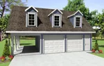 Traditional House Plan Front of House 124D-6001