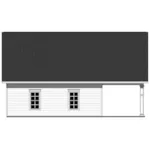 Building Plans Rear Elevation - Old Forge Garage With Carport 124D-6001 | House Plans and More