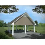 Building Plans Front of Home - Tori Traditional Carport 124D-6003 | House Plans and More