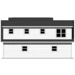 Building Plans Rear Elevation - Collins 3-Car Apartment Garage 124D-7502 | House Plans and More