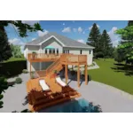 Building Plans Front of House 125D-3027