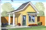 Building Plans Front Image - Marilyn Shed With Front Porch 125D-4501 | House Plans and More