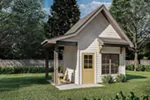 Building Plans Front of Home - Marilyn Shed With Front Porch 125D-4501 | House Plans and More