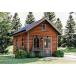 Building Plans Front of Home - Marjorie Shed With Sink 125D-4503 | House Plans and More