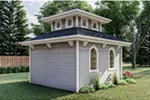 Building Plans Rear Photo 01 - Abrantes Shingle Style Shed 125D-4504 | House Plans and More