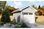 Building Plans Front of Home - Abriana 1-Car Garage 125D-6004 | House Plans and More