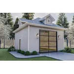 Traditional House Plan Front of Home - Terran Oversized 1-Car Garage 125D-6009 | House Plans and More