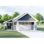 Building Plans Front of Home - Blackburn Rustic 2-Car Garage 125D-6012 | House Plans and More