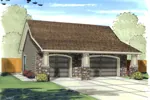 Traditional House Plan Front Image - Ashton Ridge 3-Car Garage 125D-6013 | House Plans and More