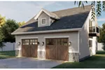 Traditional House Plan Front of Home - Burnham Apartment Garage 125D-7500 | House Plans and More
