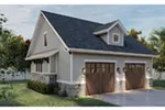 Traditional House Plan Front Photo 01 - Burnham Apartment Garage 125D-7500 | House Plans and More
