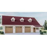 Building Plans Front of House 125D-7523