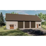 Building Plans Front of House 125D-7526