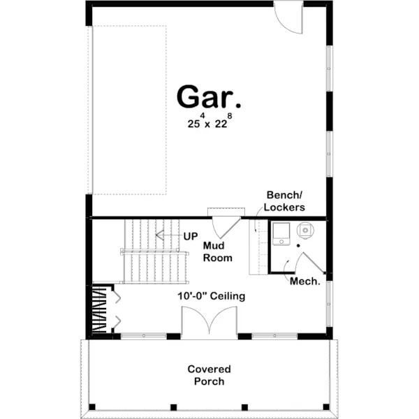 Traditional Project Plan First Floor 125D-7542