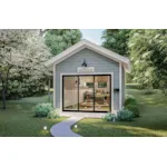 Building Plans Front of House 125D-7556