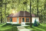 Modern House Plan Front of Home - Carmel Rustic Cabin Home 126D-0001 - Search House Plans and More
