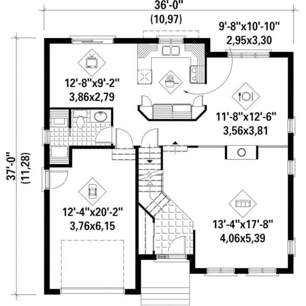 Traditional House Plan First Floor - Carleton Neoclassical Home 126D-0002 - Search House Plans and More