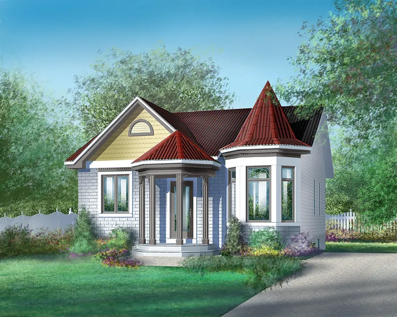 Cabin & Cottage House Plan Front of Home - Janice Country Victorian Home 126D-0007 - Search House Plans and More