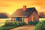 Lake House Plan Front of Home - Canyon Rustic Cabin Home 126D-0010 - Search House Plans and More