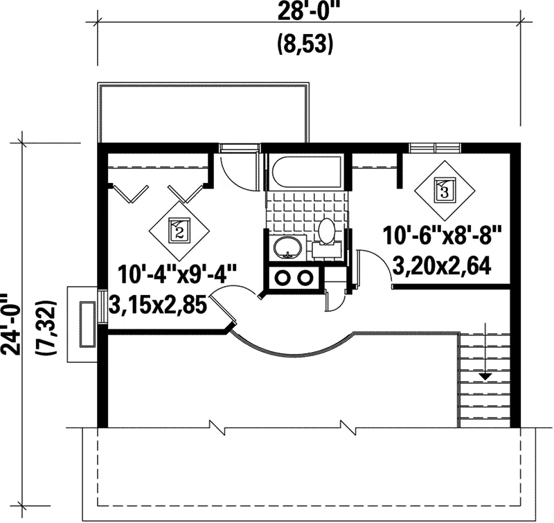 Cabin & Cottage House Plan Second Floor - Pin Oak Rustic Cabin Home 126D-0011 - Shop House Plans and More