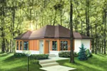 Modern House Plan Front of Home - Powell Rustic Ranch Home 126D-0012 - Shop House Plans and More