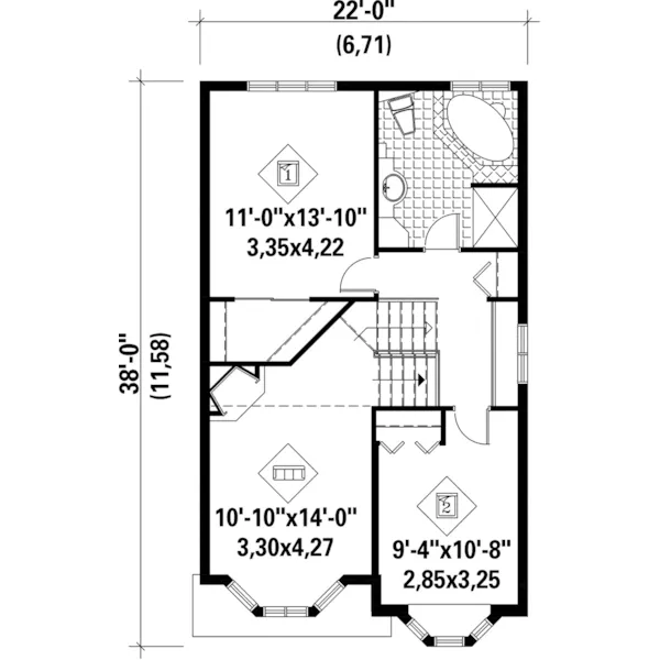 Traditional House Plan Second Floor - Sage Neoclassical Home 126D-0014 - Shop House Plans and More