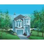 Traditional House Plan Front of House 126D-0014