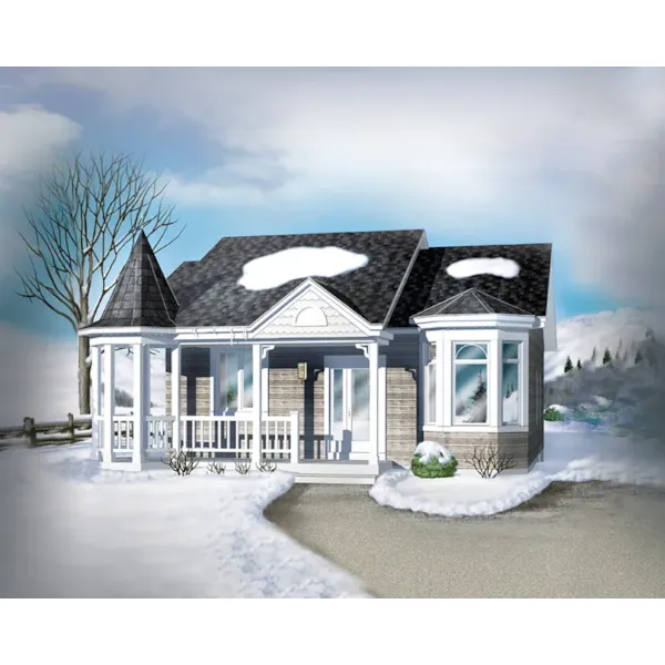 Victorian House Plan Front of Home - Banbridge Country Ranch Home 126D-0016 - Search House Plans and More