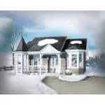 Cabin & Cottage House Plan Front of House 126D-0016