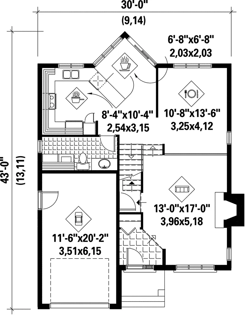 Traditional House Plan First Floor - Doxey Traditional Home 126D-0017 - Search House Plans and More
