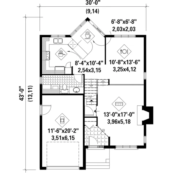 Traditional House Plan First Floor - Doxey Traditional Home 126D-0017 - Search House Plans and More