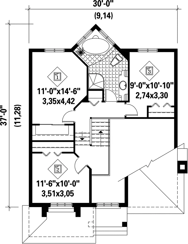 Traditional House Plan Second Floor - Doxey Traditional Home 126D-0017 - Search House Plans and More