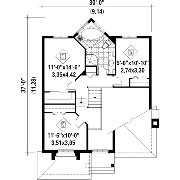 Traditional House Plan Second Floor - Doxey Traditional Home 126D-0017 - Search House Plans and More