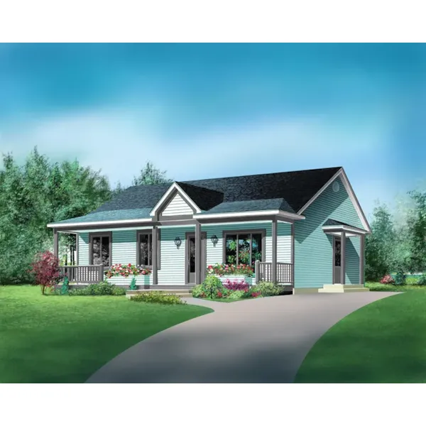 Bungalow House Plan Front of Home - Roger Ranch Home 126D-0018 - Shop House Plans and More