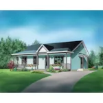 Ranch House Plan Front of House 126D-0018