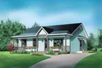 Ranch House Plan Front of Home - Lensing Ranch Home 126D-0019 - Shop House Plans and More