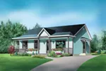 Ranch House Plan Front of Home - Lost Valley Ranch Home 126D-0021 - Shop House Plans and More