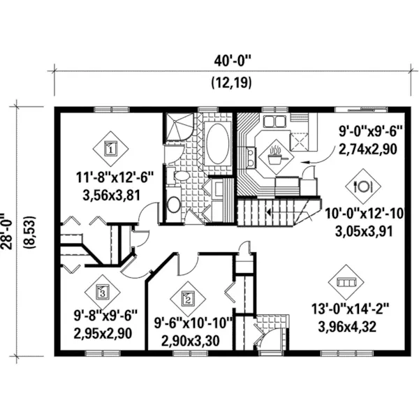 Ranch House Plan First Floor - Ainsley Lane Ranch Home 126D-0048 - Search House Plans and More