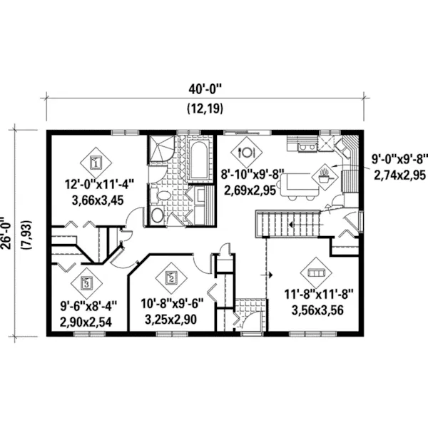 Ranch House Plan First Floor - April Court Ranch Home 126D-0053 - Search House Plans and More